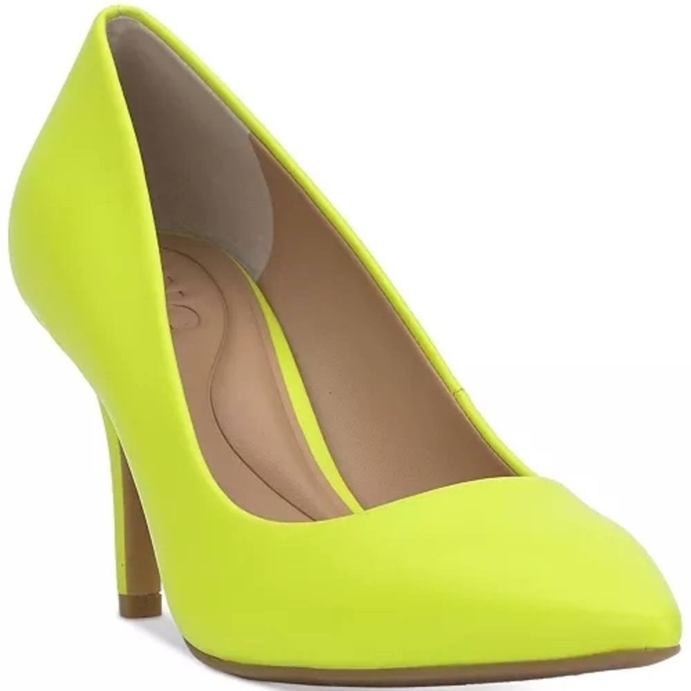 Elegant Neon Yellow Pumps